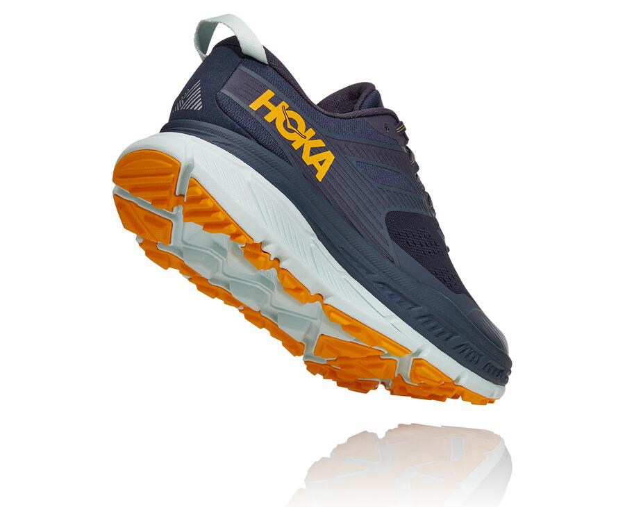 Tenis Hoka One One Trail Hombre Azul Marino/Blancos - Stinson Atr 6 - PGFI80521